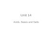 Unit 14 Acids, Bases and Salts. Operational Definitions: those that are observable in the lab Acids: Aqueous solutions of acids conduct electricity (because