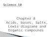 Chapter 8 Acids, bases, Salts, Lewis diagrams and Organic compounds