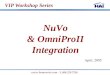 VIP Workshop Series NuVo & OmniProII Integration April, 2005