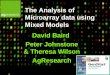 The Analysis of Microarray data using Mixed Models David Baird Peter Johnstone & Theresa Wilson AgResearch