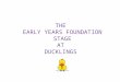 THE EARLY YEARS FOUNDATION STAGE AT DUCKLINGS. “Parents are a child’s first and most enduring educators” EYFS Document 2009