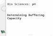 Determining Buffering Capacity Bio Sciences: pH 10/28/20151
