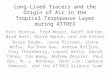Long-Lived Tracers and the Origin of Air in the Tropical Tropopause Layer during ATTREX Eric Hintsa, Fred Moore, Geoff Dutton, Brad Hall, David Nance,