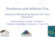 Resilience and Whānau Ora: Amohia Boulton, Jennifer Tamehana, Traditional Knowledge Conference, 7 June 2010 Seeking Understanding Beyond Our First Impression