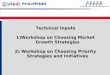 1 Technical Inputs 1)Workshop on Choosing Market Growth Strategies 2) Workshop on Choosing Priority Strategies and Initiatives