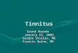 Tinnitus Grand Rounds January 22, 2003 Gordon Shields, MD Francis Quinn, MD