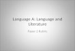 Language A: Language and Literature Paper 2 Rubric