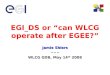 EGI_DS or “can WLCG operate after EGEE?” Jamie Shiers ~~~ WLCG GDB, May 14 th 2008