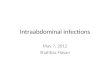 Intraabdominal infections May 7, 2012 Shahbaz Hasan