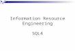 Information Resource Engineering SQL4. Recap - Ordering Output  Usually, the order of rows returned in a query result is undefined.  The ORDER BY clause