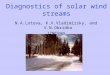 Diagnostics of solar wind streams N.A.Lotova, K.V.Vladimirsky, and V.N.Obridko IZMIRAN
