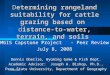 10/30/20151 Determining rangeland suitability for cattle grazing based on distance-to-water, terrain, and soils MGIS Capstone Project - Peer Review July