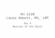 KH 2220 Laura Abbott, MS, LMT Day 4 Muscles of the Skull