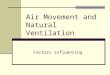 Air Movement and Natural Ventilation Factors influencing
