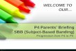 P4 Parents’ Briefing SBB (Subject-Based Banding) Progression from P4 to P5 WELCOME TO OUR…