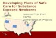 Developing Plans of Safe Care for Substance Exposed Newborns Lessons from Four CAPTA Demonstration Projects