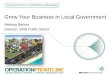 Grow Your Business in Local Government Melissa Barlow Director, SMB Public Sector