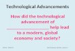 Technological Advancements How did the technological advancement of _________________ help lead to a modern, global economy and society? ©2012, TESCCC