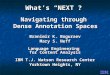 What’s “NEXT”? Navigating through Dense Annotation Spaces Branimir K. Boguraev Mary S. Neff Language Engineering for Content Analysis IBM T.J. Watson Research