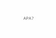 APA?. Table of Contents 5. What is the general format of the APA paper? 4. What types of papers are written in APA 1. What is APA? 2. Why is APA such