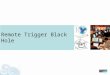 Remote Trigger Black Hole 111. Remotely Triggered Black Hole Filtering We use BGP to trigger a network wide response to a range of attack flows. A simple