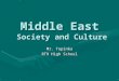 Middle East Society and Culture Mr. Topinka RTR High School