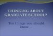Ten things you should know…. -Applied -Research -Master’s -Ph.D. -Psy.D