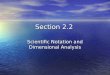 Section 2.2 Scientific Notation and Dimensional Analysis