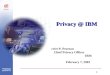 G:\99Q3\9220\PD\AJD2.PPT 1 Harriet P. Pearson Chief Privacy Officer IBM February 7, 2003 Privacy @ IBM