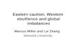 Eastern caution, Western ebullience and global imbalances Marcus Miller and Lei Zhang Warwick University