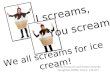 I screams, Using Pronouns and Verbs Correctly Houghton Mifflin Text p. 216-217 You screams, We all screams for ice cream!