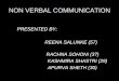 NON VERBAL COMMUNICATION PRESENTED BY: REENA SALUNKE (57) RACHNA SOHONI (37) KASHMIRA SHASTRI (29) APURVA SHETH (30)