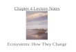 Chapter 4 Lecture Notes Ecosystems: How They Change