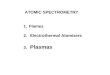 ATOMIC SPECTROMETRY 1. Flames 2. Electrothermal Atomizers 3. Plasmas