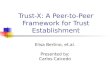 Trust-X: A Peer-to-Peer Framework for Trust Establishment Elisa Bertino, et.al. Presented by: Carlos Caicedo