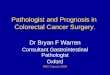 Pathologist and Prognosis in Colorectal Cancer Surgery. Dr Bryan F Warren Consultant Gastrointestinal Pathologist Oxford M62 Course 2004