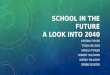 SCHOOL IN THE FUTURE A LOOK INTO 2040 KATRINA FISHER TYISHA NELSON ANGELA POWER ROBERT SOLOMON WENDY WILLIAMS DEBBIE BUSZKO 1
