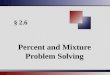 § 2.6 Percent and Mixture Problem Solving. Martin-Gay, Beginning and Intermediate Algebra, 4ed 22 Strategy for Problem Solving General Strategy for Problem