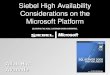 Allan Hirt Avanade Siebel High Availability Considerations on the Microsoft Platform