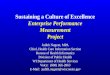 Sustaining a Culture of Excellence Enterprise Performance Measurement Project Judith Nugent, MPA Chief, Health Care Information Section Bureau of Health
