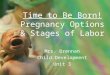 Time to Be Born! Pregnancy Options & Stages of Labor Mrs. Brennan Child Development Unit 3
