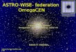 Virtual Survey System sept 04 ASTRO-WISE- federation OmegaCEN AstroWise a Virtual Survey System OmegaCAM – Lofar – AstroGrid –((G)A) VO AstroWise a Virtual