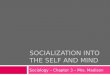 SOCIALIZATION INTO THE SELF AND MIND Sociology – Chapter 3 – Mrs. Madison