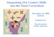 Integrating 21st Century Skills into the Math Curriculum November 11, 2009 ESU#3 Facilitated by: Pam Krambeck Debbie Schraeder