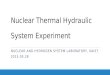 Nuclear Thermal Hydraulic System Experiment NUCLEAR AND HYDROGEN SYSTEM LABORATORY, KAIST 2015.05.28