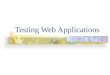 Testing Web Applications. Plan The presentation covers: Selenium framework Spring MVC Test framework HttpUnit framework
