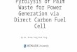 Pyrolysis of Palm Waste for Power Generation via Direct Carbon Fuel Cell By Dr. Estee Yong Siek Ting
