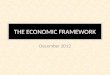 THE NATIONAL BUDGET December 2012 THE ECONOMIC FRAMEWORK