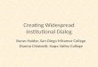 Creating Widespread Institutional Dialog Buran Haidar, San Diego Miramar College Dianna Chiabotti, Napa Valley College
