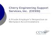 Cherry Engineering Support Services, Inc. (CESSI) A Private Employer’s Perspective on Workplace Accommodations
